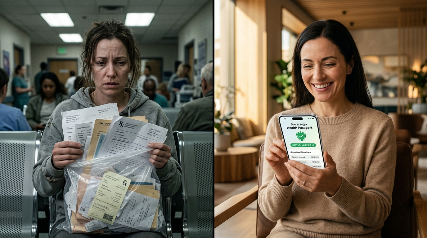 Healthcare Before vs After with PHRlite Health Passport